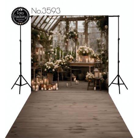 Backdrop flower arbor candles 3593