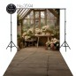 Backdrop interior flowers 3594