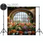 Backdrop flowers window 3595