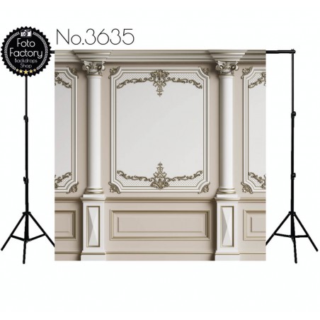 Backdrop stylish moulding with columns 3635