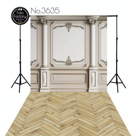 Backdrop stylish moulding with columns 3635