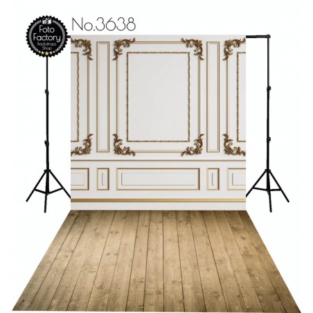 Backdrop creamy stylish moulding 3638