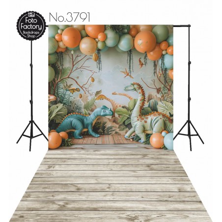 Backdrop dinosaurs leaves decoration 3791