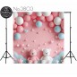 Backdrop cartoon teddy bears pink theme 3803