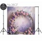 Backdrop purple flower garland 3807