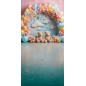 Backdrop teddy bears balloon flower garland 3811