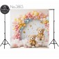 Backdrop teddy bears balloon garland 3813