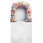 Backdrop colorful flower garland 3817