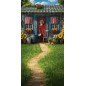 Backdrop wooden country cottage 3820