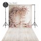 Backdrop pink flowers wall decoration 3842