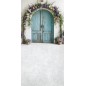 Backdrop flowers blue door decoration 3848