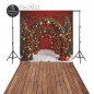 Backdrop Christmas baubles lights decorations 3933