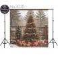 Backdrop Christmas Christmas tree gifts terrace 3935