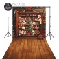 Backdrop Christmas Christmas tree gifts teddy bears 3936