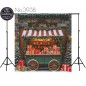 Backdrop Christmas green car gifts 3938