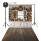 Backdrop Christmas wooden kitchen 3943