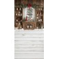 Backdrop Christmas wooden interior decorations 3944