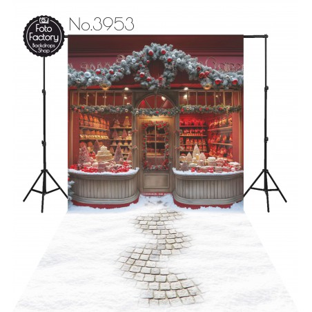 Backdrop Christmas large shop window christmas decorations 3953