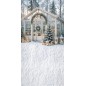 Backdrop Christmas glass gazebo christmas decorations 3957