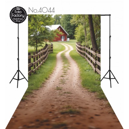 Backdrop spring theme road fence 4044