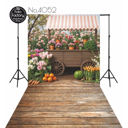 Backdrop spring theme flowers 4052