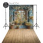 Backdrop spring theme flowers window 4054