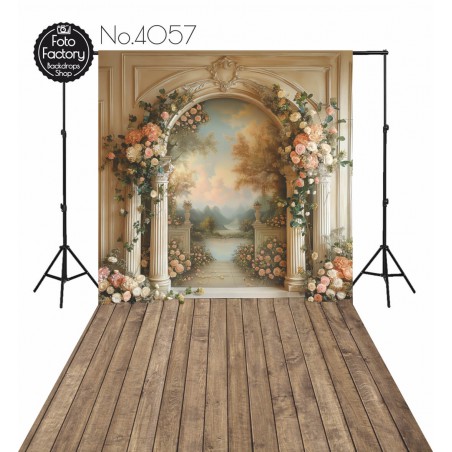 Backdrop spring theme columns flowers 4057