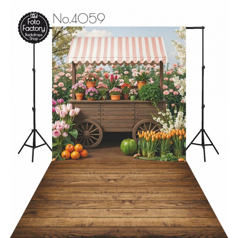 Backdrop spring theme flowers 4059