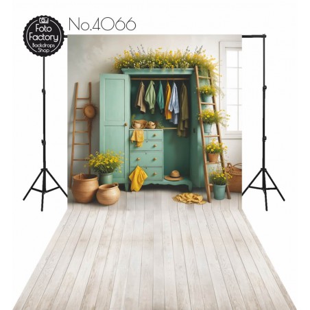 Backdrop spring theme flowers wardrobe 4066