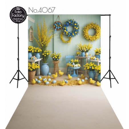 Backdrop spring theme yellow flowers 4067