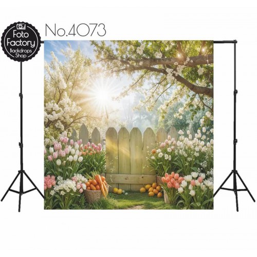 Backdrop spring theme colorful flowers 4073