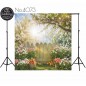 Backdrop spring theme colorful flowers 4073