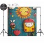 Backdrop colorful mural 4076