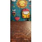 Backdrop colorful mural 4076