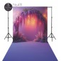 Backdrop purple flower garland 4111