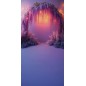 Backdrop purple flower garland 4111