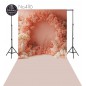 Hintergründe Rosa Blumengirlande 4116
