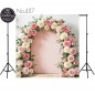 Backdrop colorful flower garland 4117