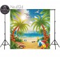 Backdrop beach palm trees 4124