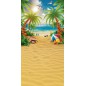 Backdrop beach palm trees 4124