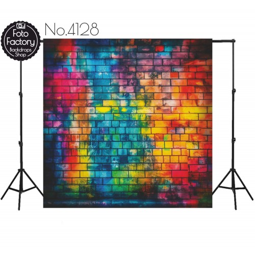 Hintergründe bunte Ziegelmauer 4128