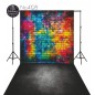 Tło Fotograficzne kolorowa ceglana ściana 4128