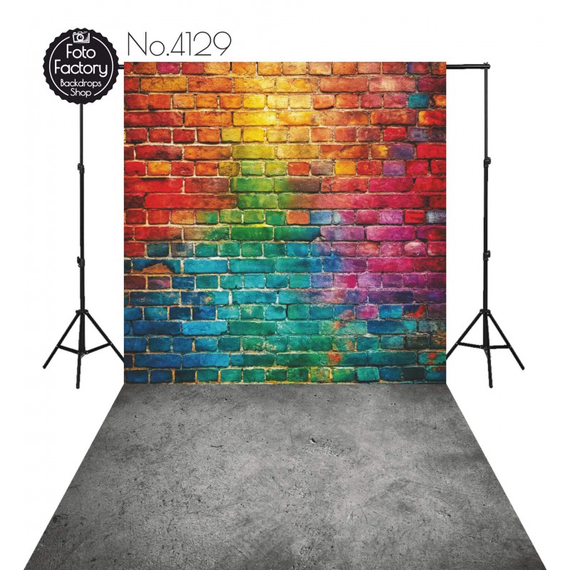 Backdrop colorful brick wall 4129