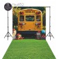 Backdrop school bus school theme 4152