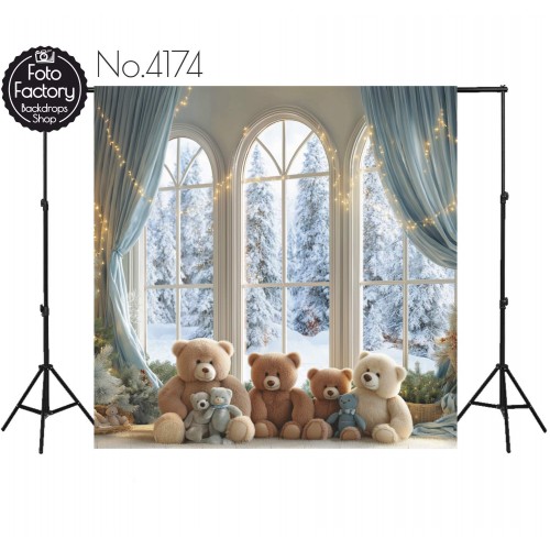 Tło Fotograficzne świąteczne Boże Narodzenie Zima 4174