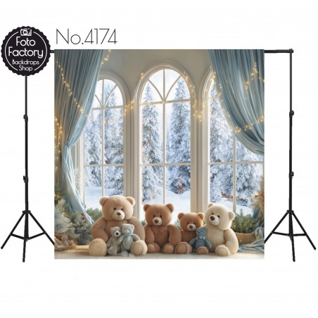 Tło Fotograficzne świąteczne Boże Narodzenie Zima 4174