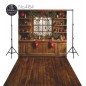 Backdrop Christmas wooden kitchen 4184