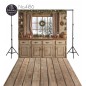 Backdrop Christmas wooden kitchen 4186
