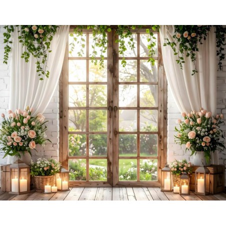 Backdrop spring theme flowers 4205