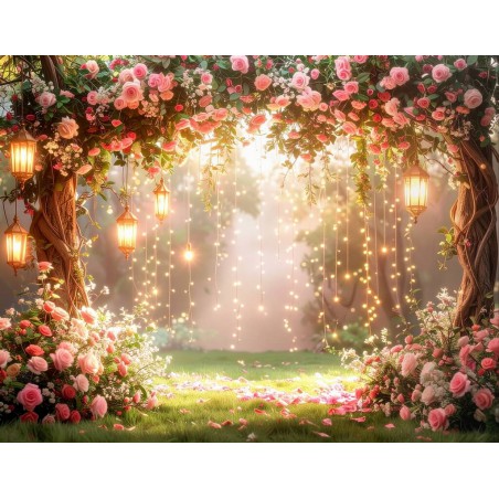 Backdrop spring theme flowers 4206